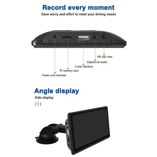 Alt view image 2 of 3 - 7 Inch Carplay Android Auto Player Car GPS Navigation Mobile Phone Interconnection Multimedia Bluetooth Car MP5