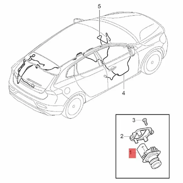 Alt view image 2 of 3 - 1 Piece 31381323 Car Rear Parking Assist Backup Camera Replacement Parts Accessories For VOLVO V40 2017-2019
