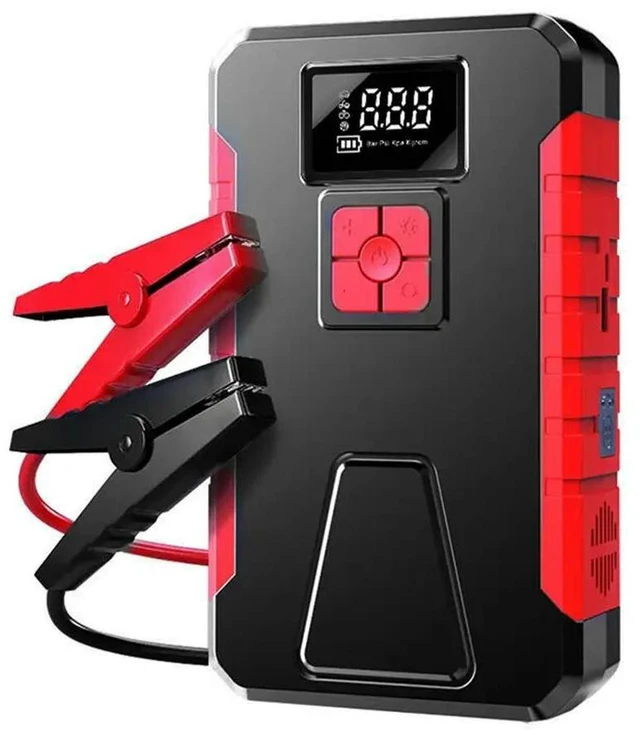 Main image of Car Jumper Jump Starter With Air Compressor, 1200A 150PSI Tire Inflator Air Pump Featuring LCD Display