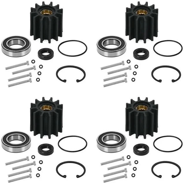 Main image of 4X Water Pump Kit For Volvo Penta Raw Water Sea Pump Rebuild Kit Impeller Seal 21212799 3812519