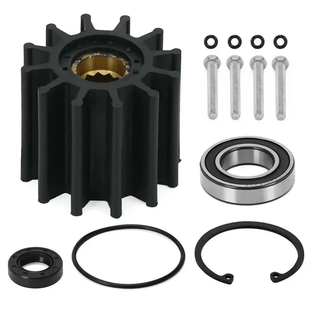 Alt view image 3 of 3 - 4X Water Pump Kit For Volvo Penta Raw Water Sea Pump Rebuild Kit Impeller Seal 21212799 3812519
