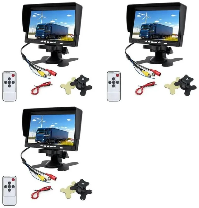 Main image of 3X 12V-24V 7 Inch TFT LCD Color HD Monitor For Car Truck CCTV Reverse Rear View Backup Camera