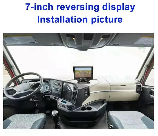 Alt view image 3 of 3 - 3X 12V-24V 7 Inch TFT LCD Color HD Monitor For Car Truck CCTV Reverse Rear View Backup Camera