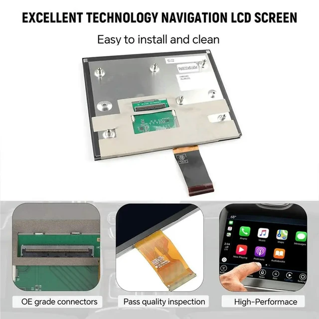 Alt view image 2 of 3 - LA084X01(SL)(01), LA084X01(SL)(02) 8.4" LCD Display Touch Screen Digitizer For Jeep Compass Grand Cherokee 2017-2020