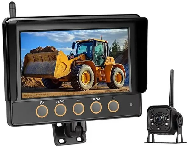 Main image of Backup Camera System For RV Truck Trailer, 7" 720P HD Monitor With Integrated Antenna, IP68 Waterproof, IR Night Vi
