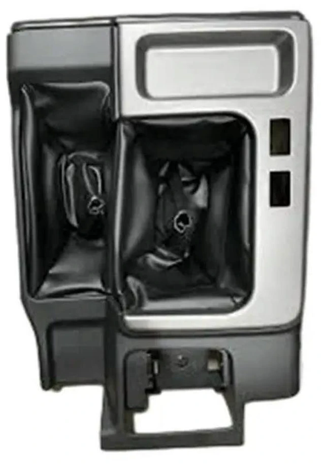 Alt view image 2 of 3 - Transmission Shift Panel Trim Cover Gear Shift Pad Knob Frame Black+ Chrome For Nissan Patrol Y61 2005- 2023 Pickup