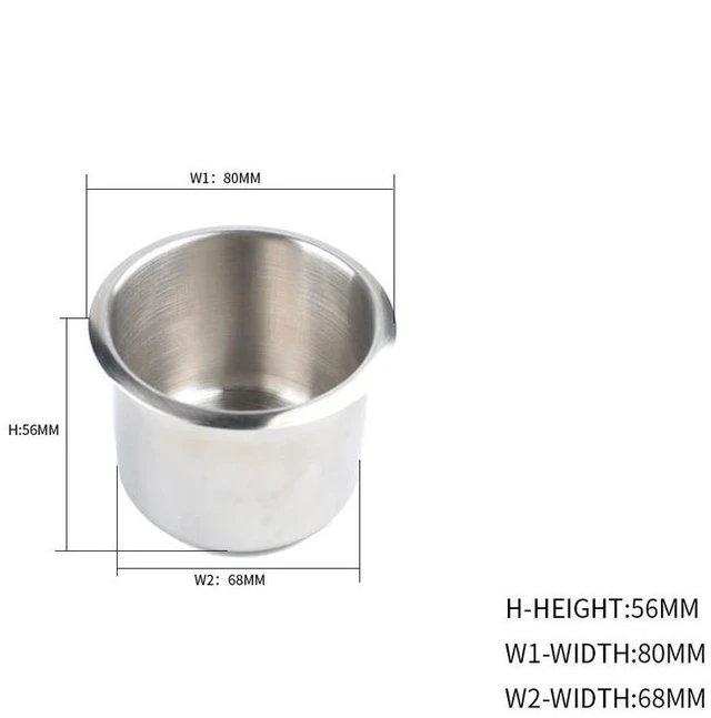 Main image of 2PCS Marine Boat Yacht RV Recessed Cup Drink Can Holder Stainless Steel Drop-In Cup Holder