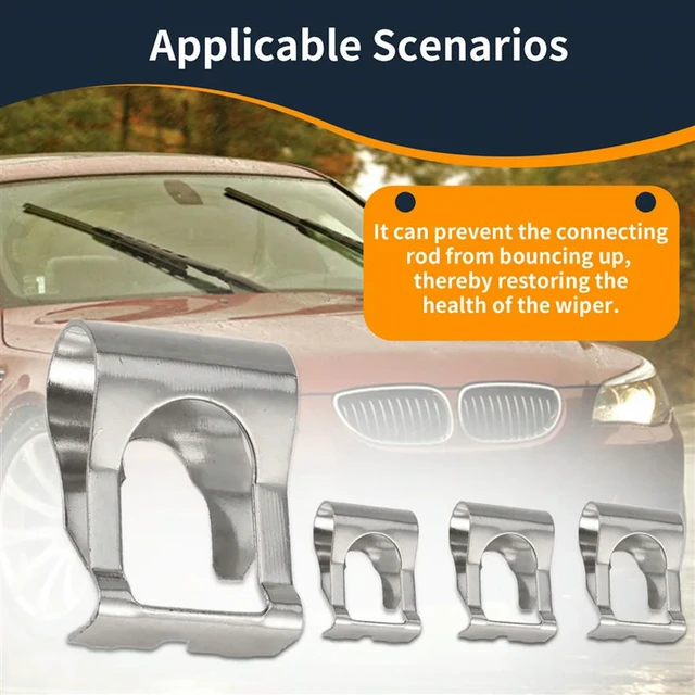 Alt view image 3 of 6 - 10 PCS Windscreen Wiper Motor Linkage Durable Rods Arms Link Mechanism Repair Clip Fix Kit 269617