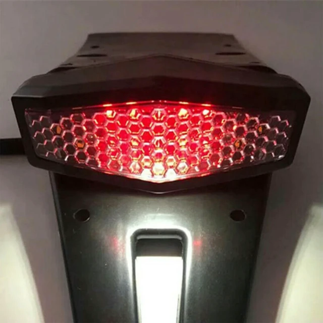 Alt view image 3 of 6 - Universal Motorcycle LED Turn Signals Modified Tail Light Cafe RFender Edge Brake Lamp