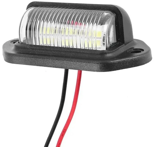Main image of 4Pcs 12V 6 SMD LED Exterior License Plate Tag Light Waterproof License Plate Lamp Taillight For Car Truck RV Trailer Boat