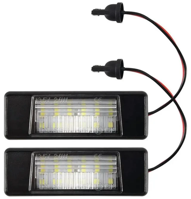 Main image of 2Pcs Car 18Leds License Plate Lights Plastic For Nissan Qashqai X-Trail Juke Primera Bright Led Number Licence Plate Light
