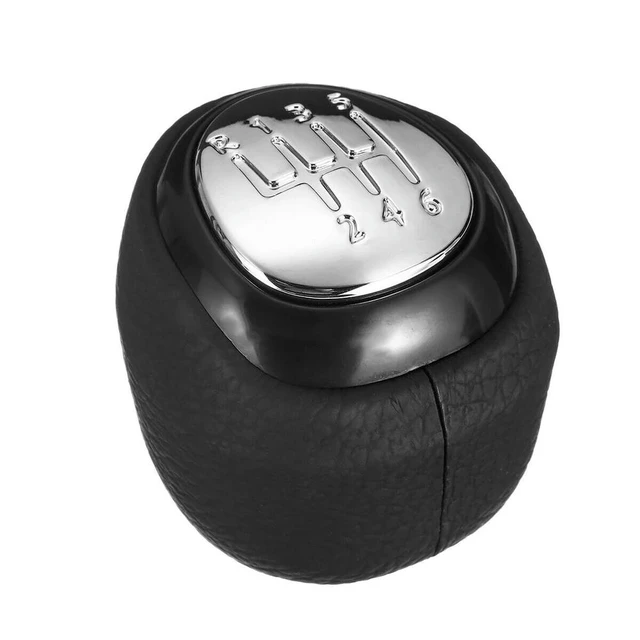 Alt view image 3 of 6 - Gear Shift Knob Leather Lever Shifter For SAAB 93 9-3 SS 2003-2012 Car Styling