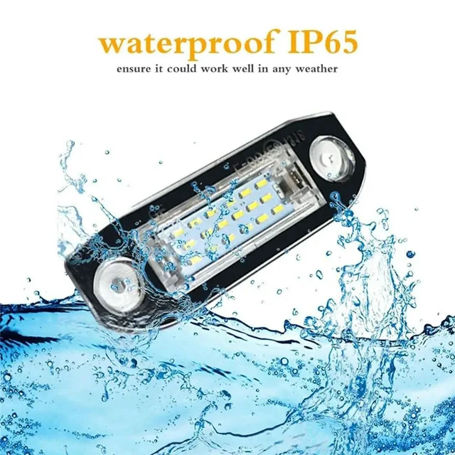 Alt view image 3 of 6 - 2Pcs White LED Light Error Free Number License Plate Lights For Volvo S80 XC90 S40 XC60 S60 C70 V50 XC70 V70