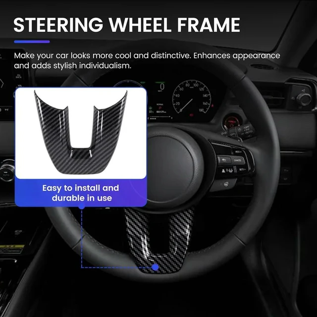 Main image of Car V Style Steering Wheel Panel Cover Trim Decoration Frame Sticker For Honda Vezel HR-V HRV 2021 2022