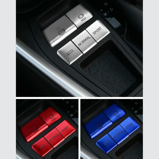 Alt view image 6 of 6 - Highly Recommended.Central Control Gear Button Cover for Toyota RAV4 2019-2021, Silver