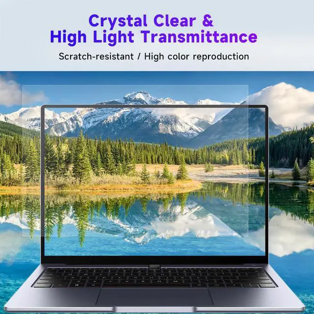 Alt view image 4 of 5 - IPROKKO 2 Pack 16-Inch 16:10 Blue Light Filter Laptop Screen Protector
