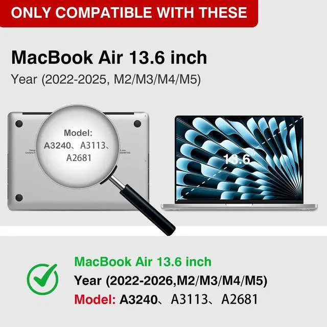 Alt view image 2 of 5 - avakot Magnetic Removable Privacy Screen for MacBook Air 13/13.6 Inch M2-M4