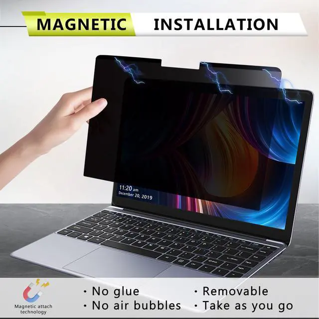 Alt view image 4 of 5 - Removable Privacy Screen Protector for 2026 MacBook Pro 16 M5 Pro/Max