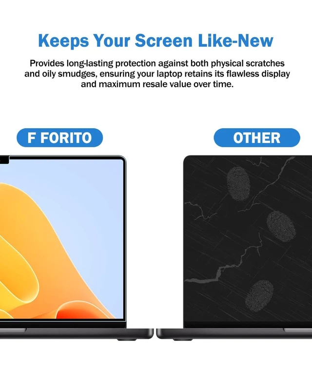 Alt view image 5 of 5 - F FORITO 2-Pack Anti Glare Matte Laptop Screen Protector Compatible with Apple MacBook Pro 16 Inch (2021-2026, M1 M2 M3 M4 M5 Pro Max), Eye Protection Screen Guard for Students and Programmers