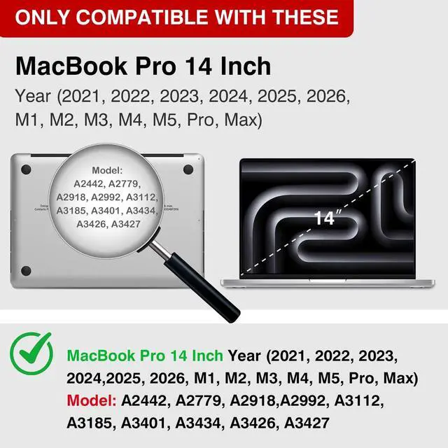 Alt view image 2 of 5 - avakot Magnetic Removable Privacy Screen For MacBook Pro 14 Inch M1-M5