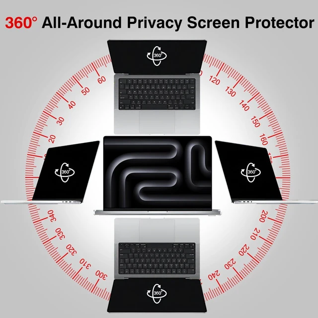 Alt view image 4 of 5 - avakot Magnetic Removable Privacy Screen For MacBook Pro 14 Inch M1-M5