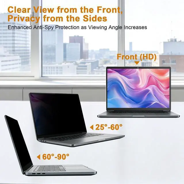 Alt view image 2 of 5 - BSPROTE Laptop Privacy Screen 14 Inch 16:9 Display
