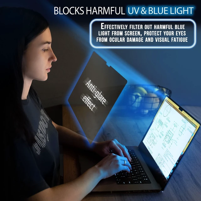 Alt view image 5 of 5 - EZ-Pro Screen Protector Anti-Blue Light Magnetic Screen Protector for 16-inch MacBook Pro (M1 Chip, 2021-2023) - Guards Against Glare and Fingerprints