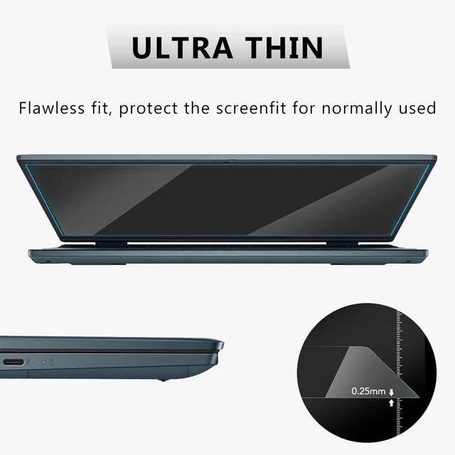 Alt view image 3 of 5 - YongMai 2Pcs 17 Universal Laptop Screen Protector Tempered Glass 16:10