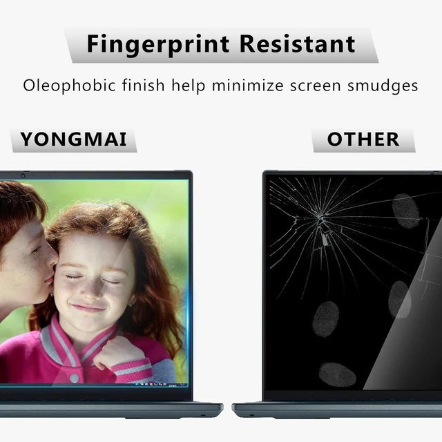 Alt view image 5 of 5 - YongMai 2Pcs 17 Universal Laptop Screen Protector Tempered Glass 16:10