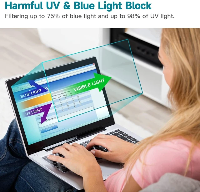 Alt view image 2 of 5 - 2 Pack 12.2 Inch Anti Blue Light Screen Protector for Samsung Chromebook Plus/Chromebook Plus V2 12.2'', Reduce Eye Strain Anti Glare Blue Light Blocking Screen Protector for 12.2 with 16:10 Res