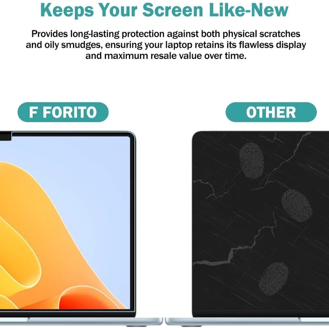 Alt view image 4 of 5 - F FORITO 2-Pack Anti Glare Matte Laptop Screen Protector Compatible with Apple MacBook Air 13.6/13'' (2022-2026, M2, M3, M4, M5), Eye Protection Screen Guard for Students and Programmers