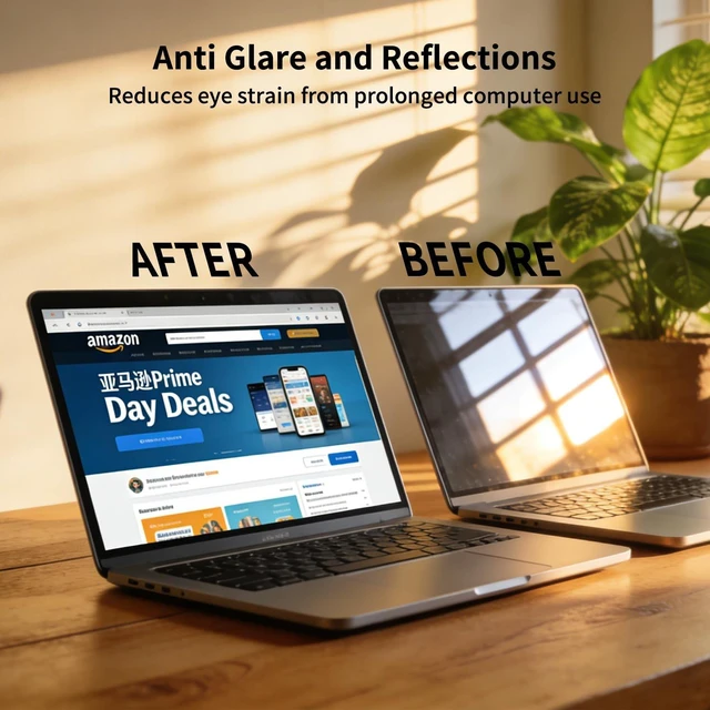 Alt view image 3 of 5 - 2 Pack Anti Blue Light Screen Protector Compatible with 2026 MacBook Neo 13-Inch, Eye Protection Matte Anti Glare Film for 13in Mac Neo A18 Pro Chip