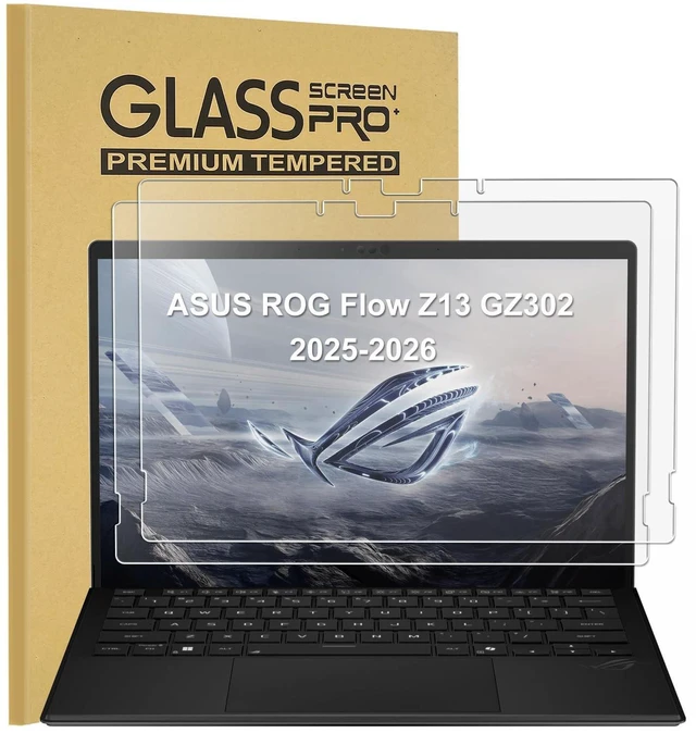 Main image of KEANBOLL 2 PacK Tempered Glass Screen Protector Designed for 2026-2025 ASUS ROG Flow Z13 GZ302 13.4-Inch Gaming Laptop, Anti-Scratch, HD Clear, Bubble-Free