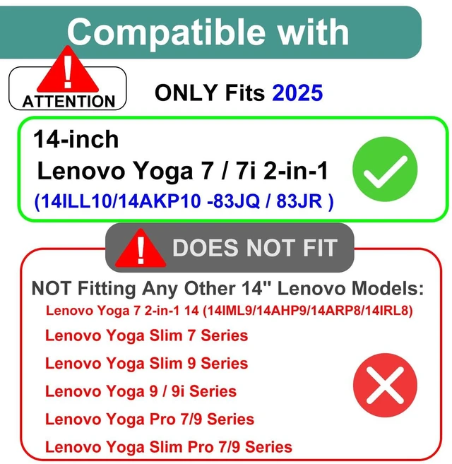 Alt view image 2 of 5 - KEANBOLL 2-Pack Tempered Glass Screen Protector for 2025 New Lenovo Yoga 7 / Yoga 7i 2-in-1 14-Inch Touchscreen Laptop (14ILL10 / 14AKP10, 83JQ / 83JR) Anti-Scratch, HD Clear, Bubble-Free