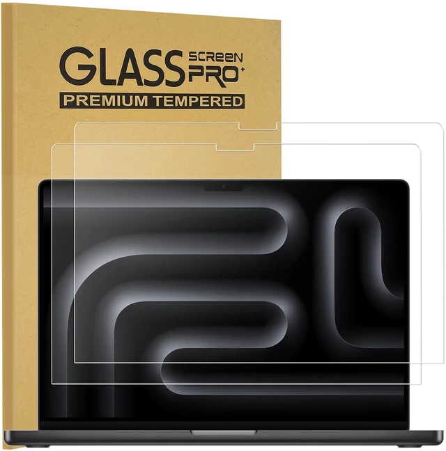 Main image of KEANBOLL 2 Pack Designed for Apple MacBook Pro 14-Inch Tempered Glass Screen Protector, (M5-M1 Pro/Max) Ultra Clear, Anti Scratch, Bubble Free