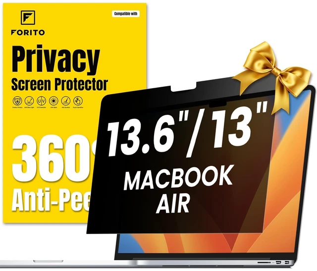 Main image of F FORITO 360 Privacy Screen Protector Compatible with MacBook Air 13.6 inch (2022-2025, M2, M3, M4), Anti Peeping and Anti Glare Laptop Privacy Screen Shield
