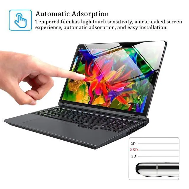 Alt view image 4 of 5 - 2 Pack Tempered Glass Screen Protector for HP Envy 16/ Spectre x360 16/ ZBook 16/ OmniBook 7 16/ OMEN 16/OmniBook 7 Flip 16/ProBook 16/ EliteBook 860 865 (G11 G10 G9) 16", HP 16" 16:10 Laptop
