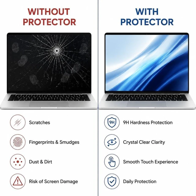 Alt view image 5 of 5 - KEANBOLL 2 Pack Tempered Glass Screen Protector for Lenovo IdeaPad 5a / 5i / 5X / 5 14" 2-in-1Ideapad Flex 5/5i 14" 2-in-1Chromebook Plus 2-in-1 14" Touchscreen Laptop, 9H Anti-Scratch, Bubble Fr