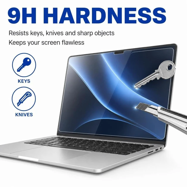 Alt view image 4 of 5 - KEANBOLL 2 Pack Tempered Glass Screen Protector for Lenovo IdeaPad 5a / 5i / 5X / 5 14" 2-in-1Ideapad Flex 5/5i 14" 2-in-1Chromebook Plus 2-in-1 14" Touchscreen Laptop, 9H Anti-Scratch, Bubble Fr