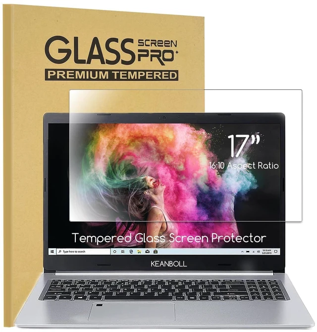 Main image of KEANBOLL 17" Tempered Glass Laptop Screen Protector for 17-inch 16:10 Aspect Ratio Screen HP Dell Lenovo Asus Acer Samsung etc 17 inch Laptop.(365.5 x 288mm,W x H),-Ultra Clear Te
