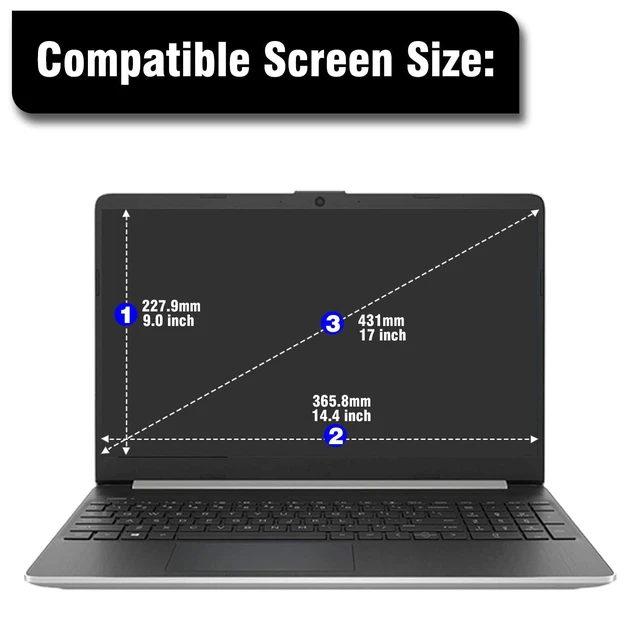 Alt view image 2 of 5 - KEANBOLL 17" Tempered Glass Laptop Screen Protector for 17-inch 16:10 Aspect Ratio Screen HP Dell Lenovo Asus Acer Samsung etc 17 inch Laptop.(365.5 x 288mm,W x H),-Ultra Clear Te