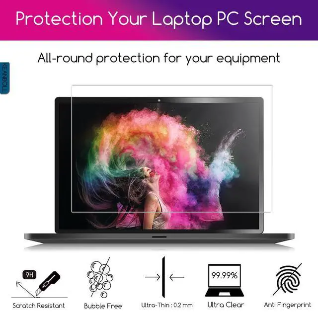 Alt view image 3 of 5 - KEANBOLL 17" Tempered Glass Laptop Screen Protector for 17-inch 16:10 Aspect Ratio Screen HP Dell Lenovo Asus Acer Samsung etc 17 inch Laptop.(365.5 x 288mm,W x H),-Ultra Clear Te