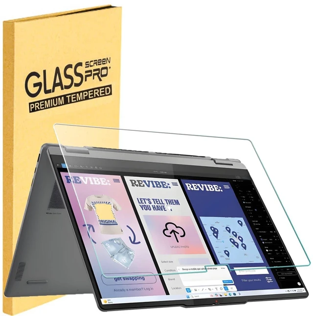 Main image of MUBUY-GOL Tempered Glass Screen Protector for 2025 Lenovo Yoga 7 / 7i 16" 2-in-1 Touchscreen Laptop (16ILL10 / 16AKP10), 9H Hardness, Anti-Scratch, High Definition Glass