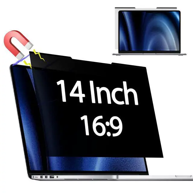 Main image of Halloive Magnetic Laptop Privacy Screen for 14 Inch 16:9 Aspect Ratio