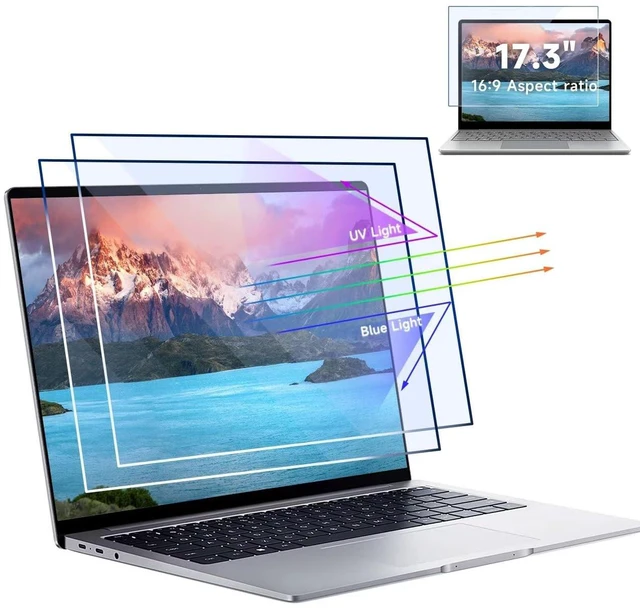 Main image of IPROKKO 2 Pack 17.3" 16:9 Blue Light Filter Laptop Screen Protector