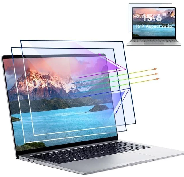 Main image of IPROKKO 2 Pack 15.6-Inch 16:9 Blue Light Filter Laptop Screen Protector