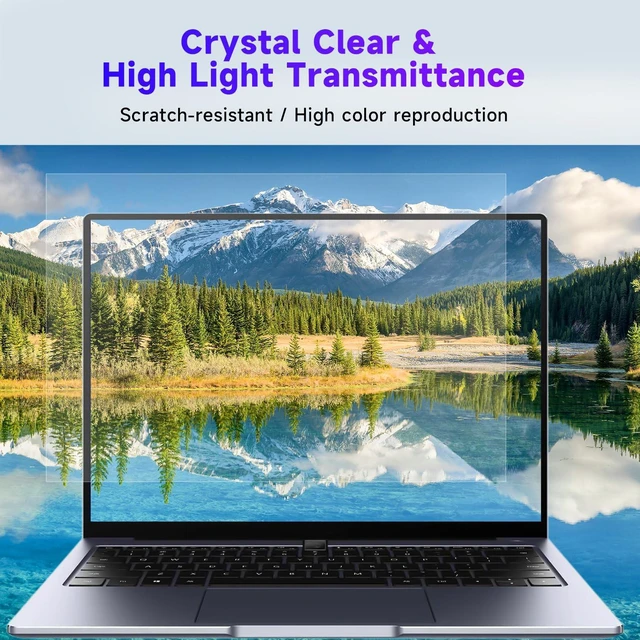 Alt view image 4 of 5 - IPROKKO 2 Pack 15.6-Inch 16:9 Blue Light Filter Laptop Screen Protector
