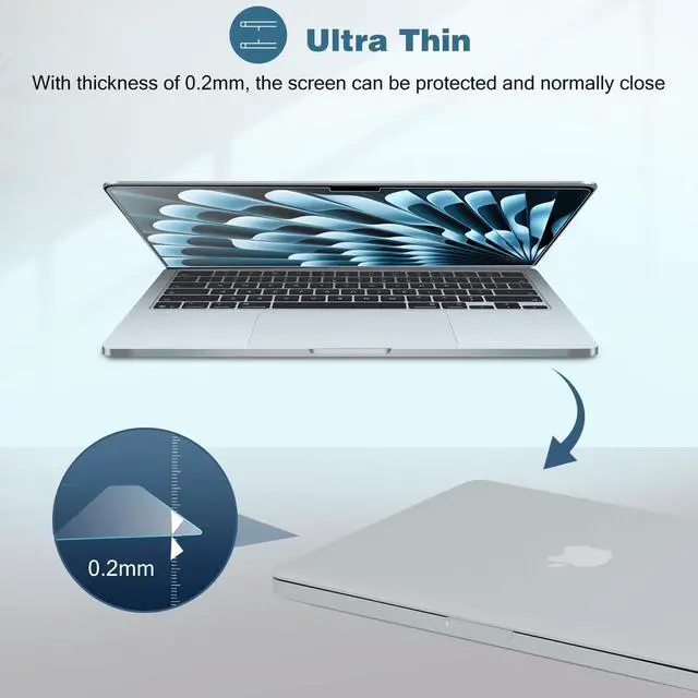 Alt view image 5 of 5 - ProCase 2 Pack Screen Protector for 13.6&13" MacBook Air 2026-2022