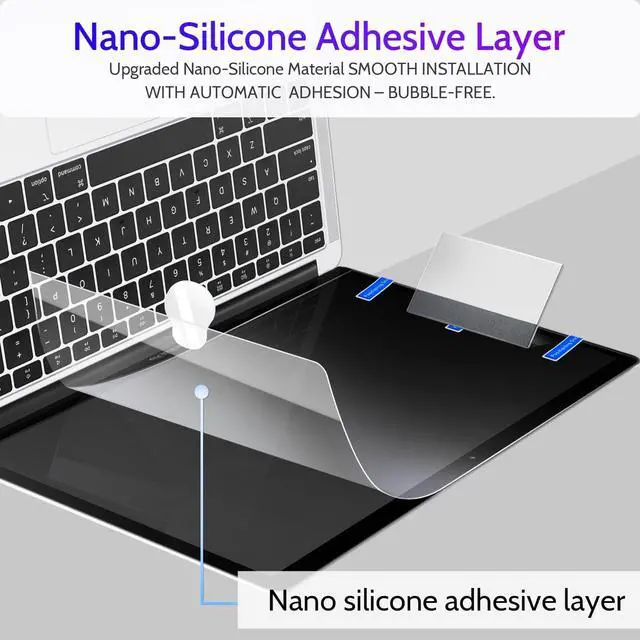 Alt view image 5 of 5 - IPROKKO 2 Pack 14-Inch 16:10 Blue Light Filter Laptop Screen Protector