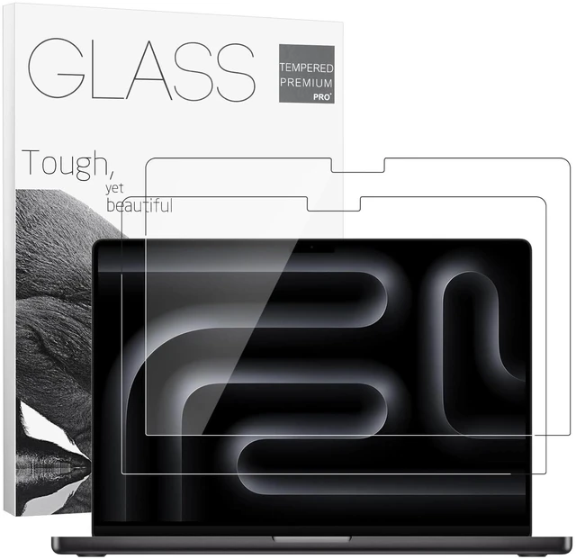 Main image of 2Pack 9H Tempered Glass 16.2" Screen Protector for 2026 MacBook Pro 16 M5